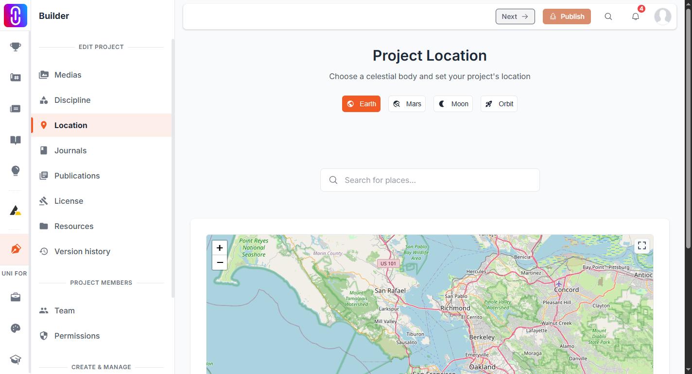 The location search box with a city dropdown result, and the four-city 'demo mode' fallback state so readers can recognise it.