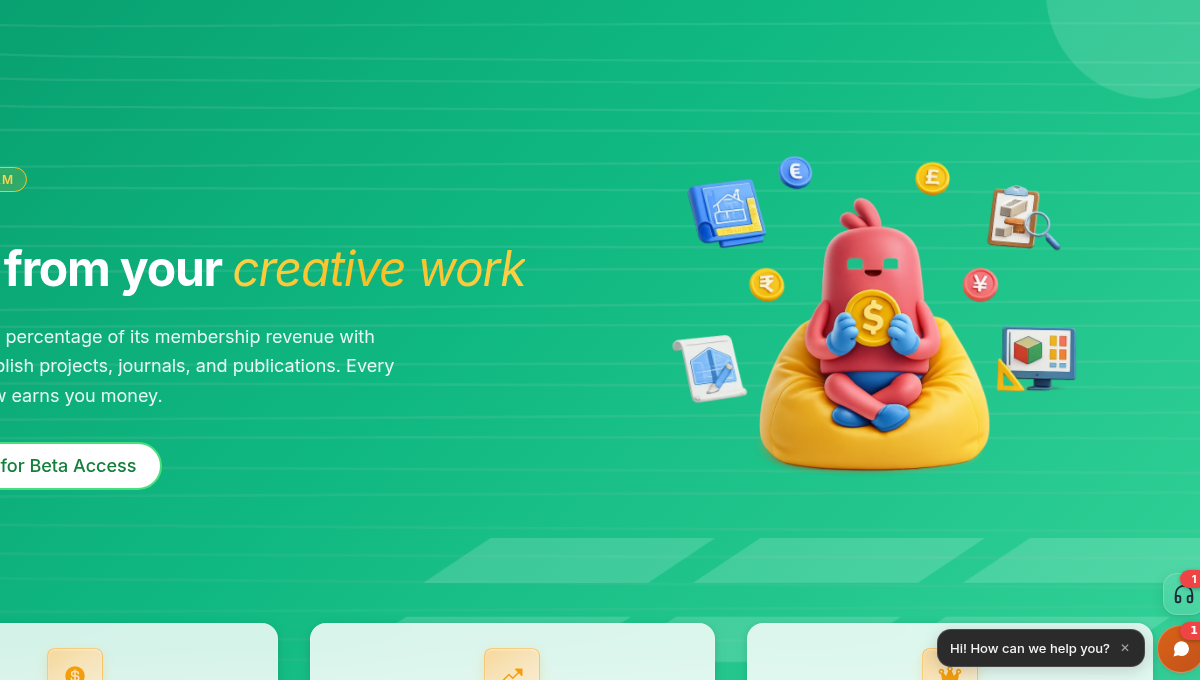 The public Creator Revenue Sharing programme page