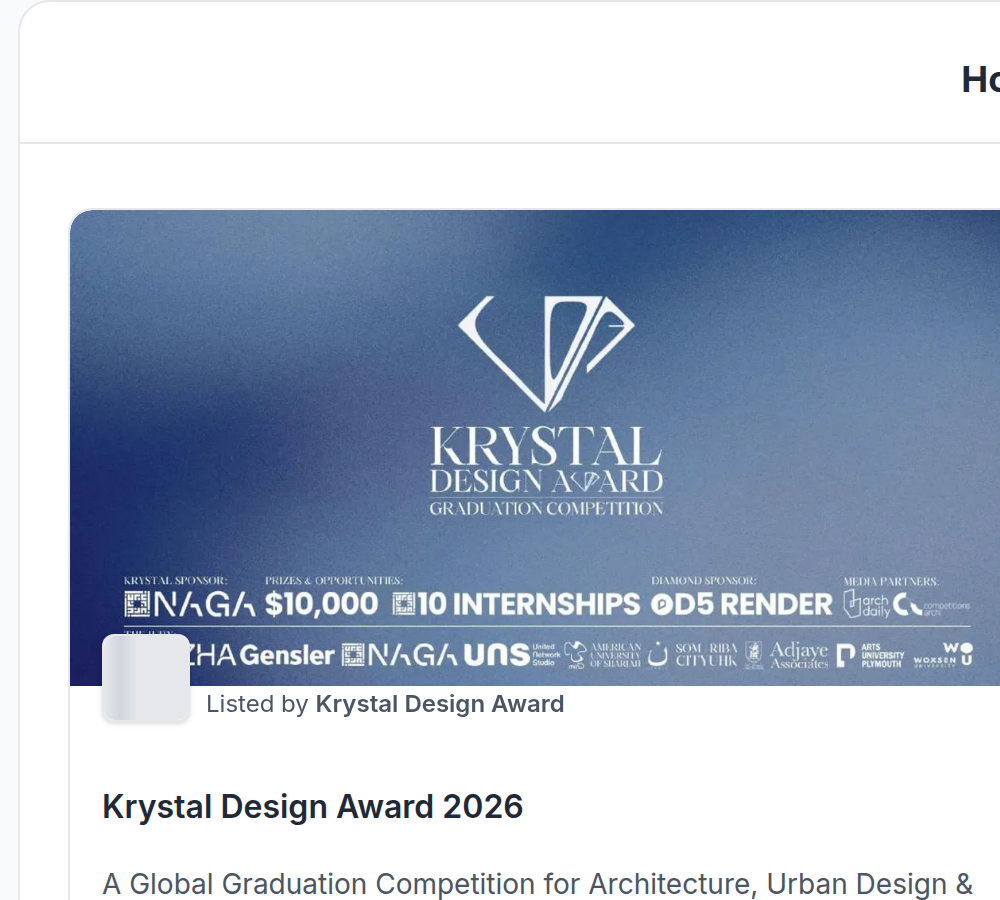 A competition card showing the 'Hosted by' vs 'Listed by' label, since a previous incorrect screenshot of this was removed and never replaced.