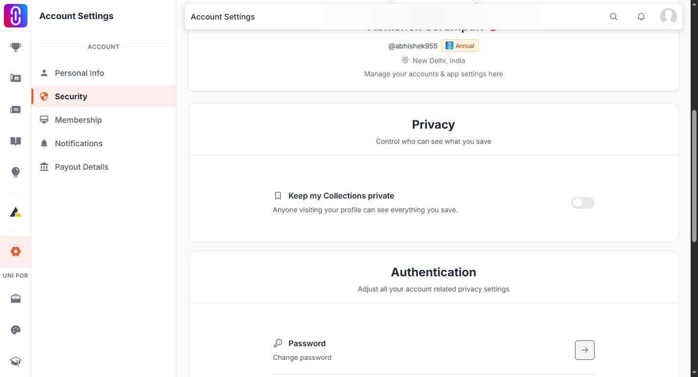 Screenshot of the password requirements checklist shown on the change-password form.